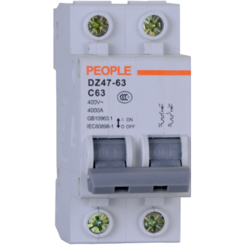 DZ47-63 Series 2 Pole Miniature Type Circuit Breaker